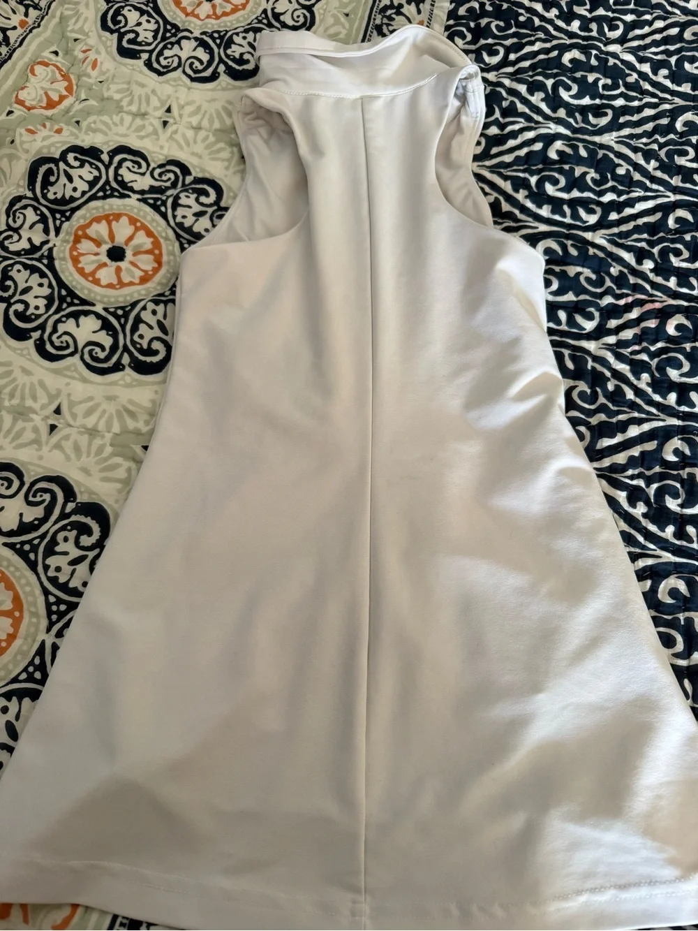 Old Navy White Sleeveless Polo Dress - size small.  EUC.